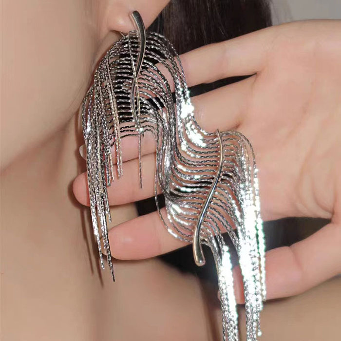 1 Piece IG Style Tassel Copper Drop Earrings