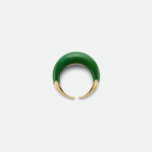 Collar chapado en oro de los pendientes de los anillos del esmalte de cobre del color sólido simple del estilo que platea 18K