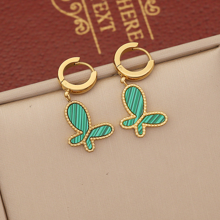 Fashion Butterfly Stainless Steel Plating Bracelets Earrings Necklace