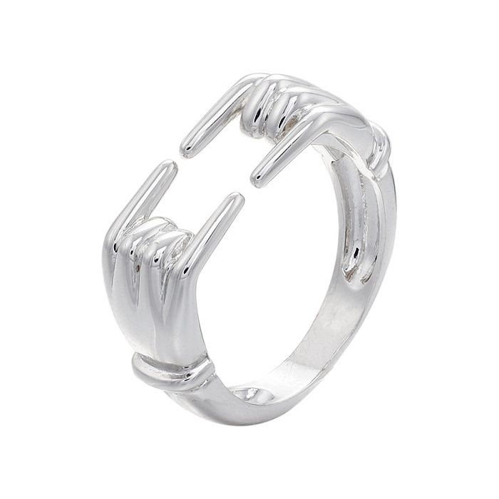 Wholesale Jewelry Finger Hug Shape Copper Ring jewelry