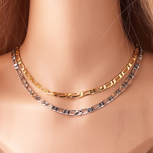 Einfache geometrische Halskette mit Kupferbeschichtung