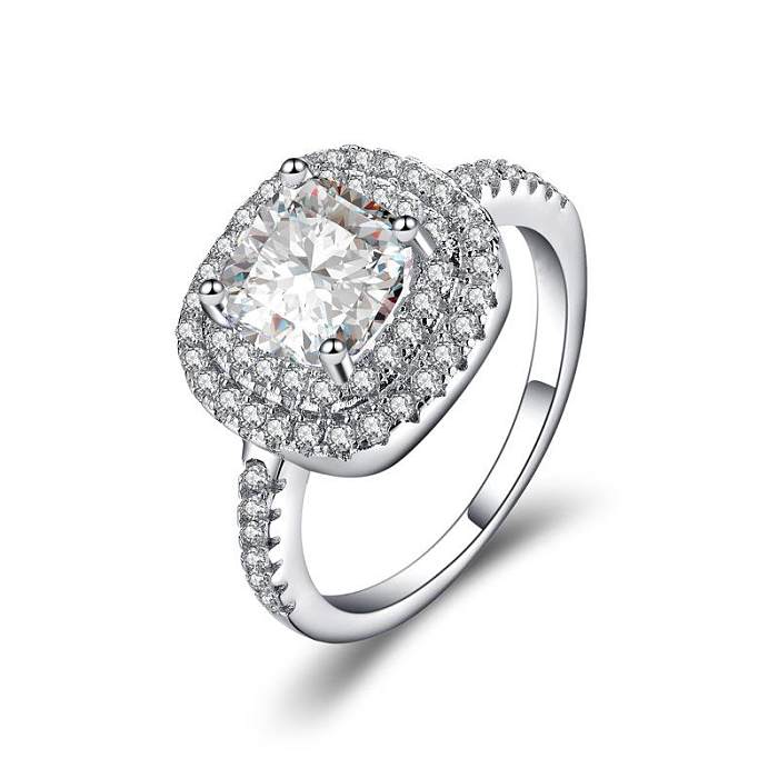 Micro Set Zircon Women&#39;s Ring Korean Diamond Wedding Ring Ring