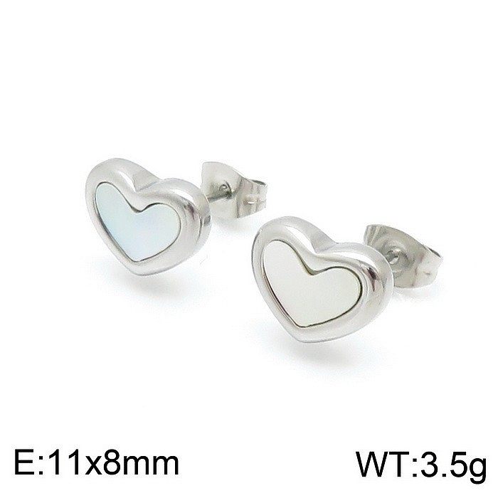 Luxurious Heart Shape Stainless Steel Plating 18K Gold Plated Bracelets Earrings Necklace