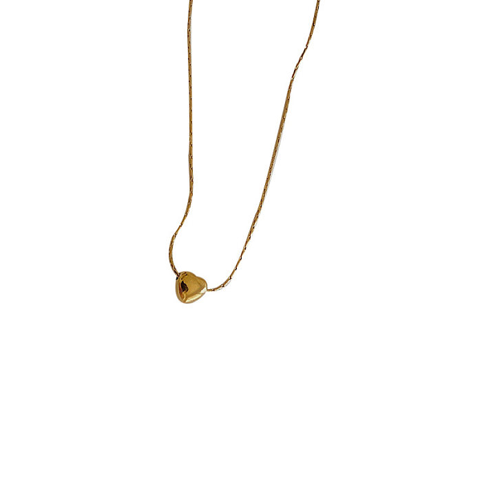 Simple Style Heart Shape Copper Necklace In Bulk