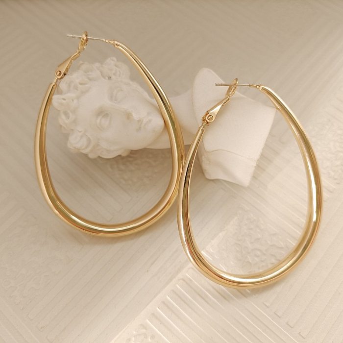 1 Pair Retro Geometric Copper Plating Earrings