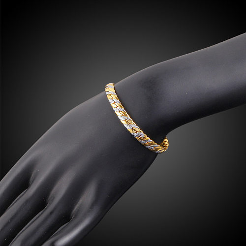 Bracelets de placage de cuivre géométrique de style simple