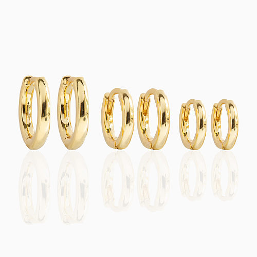 Simple Style Geometric Brass Plating Earrings