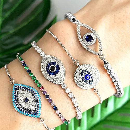 Bracelet Devil's Eye Eye Full Diamond Adjustable Bracelet