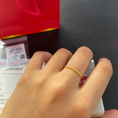 Simple Style Classic Style Solid Color Stainless Steel Rings