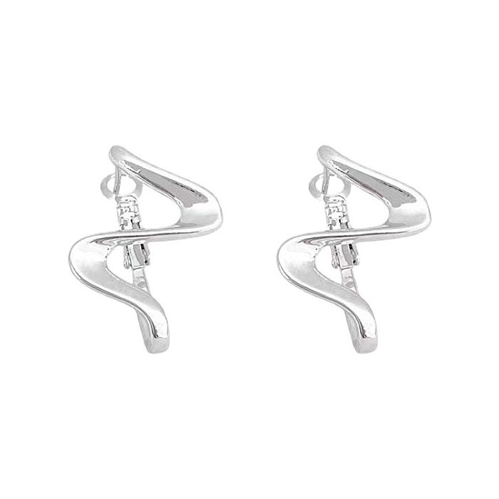1 paire de boucles d'oreilles pendantes en cuivre plaqué or 18 carats avec placage géométrique Commute