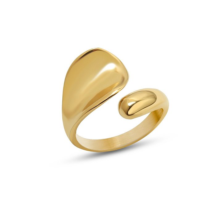 Offener Ring mit geometrischer Kupferbeschichtung im Retro-Stil im Streetwear-Stil