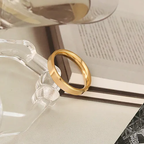 Wholesale Simple Style Rhombus Stainless Steel Rings