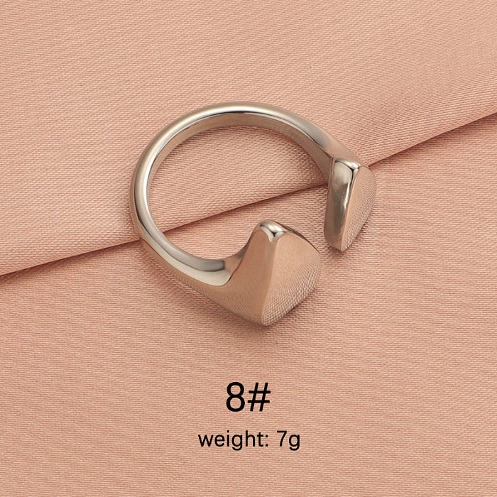 IG Style Irregular Round Square Stainless Steel Plating Rings