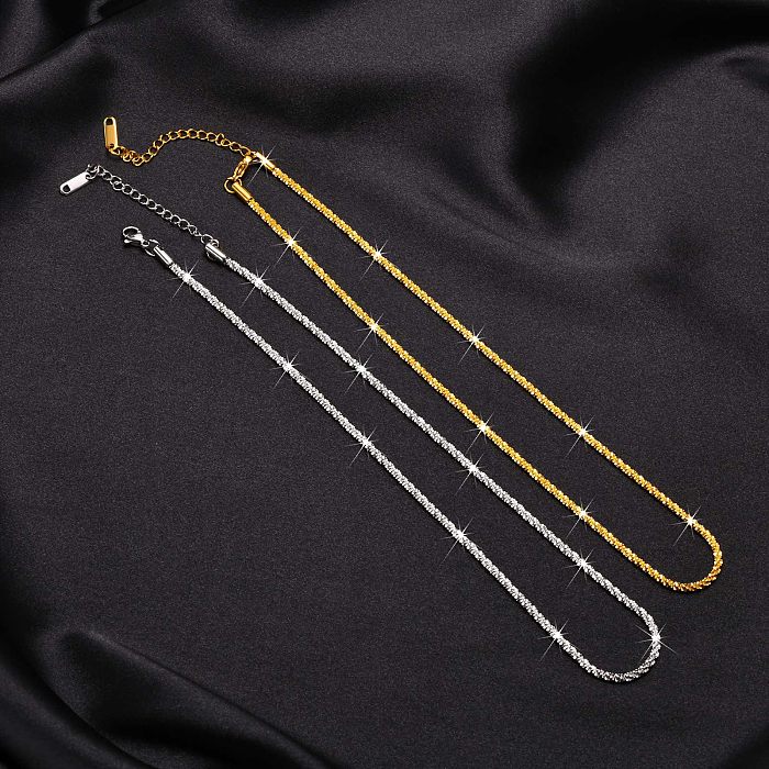 Collar de pulseras chapado en oro de 18 quilates con revestimiento de acero inoxidable geométrico de estilo simple IG