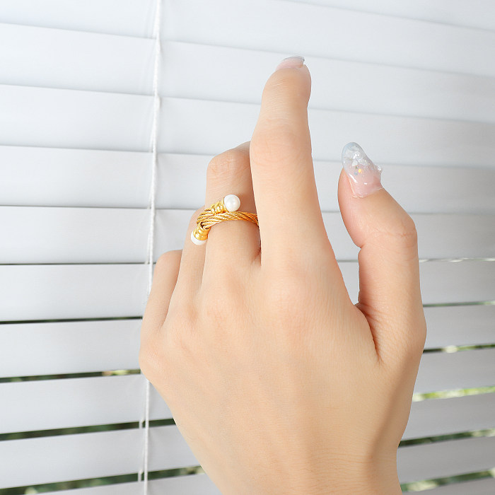 Pendientes plateados oro titanio de las pulseras de los anillos del acero 18K del color sólido del estilo simple al por mayor