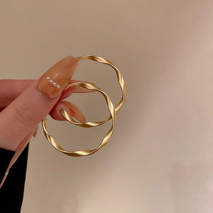 1 Pair Simple Style Artistic Geometric Plating Copper Earrings