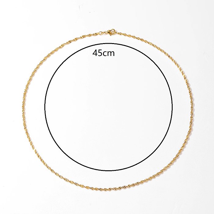 1 Piece Casual Elegant Simple Style Flower Copper Plating Chain Copper Necklace
