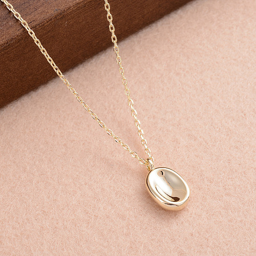 IG Style Simple Style Oval Copper Pendant Necklace In Bulk