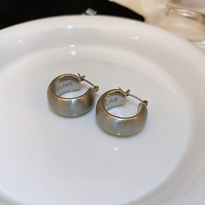 Boucles d'oreilles pendantes en Zircon avec incrustation de cuivre et pampilles en forme de feuille, 1 paire
