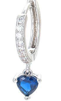 Sjewelry Wholesale Jewelry Stainless Steel Geometric Heart Color Zircon Ear Buckle