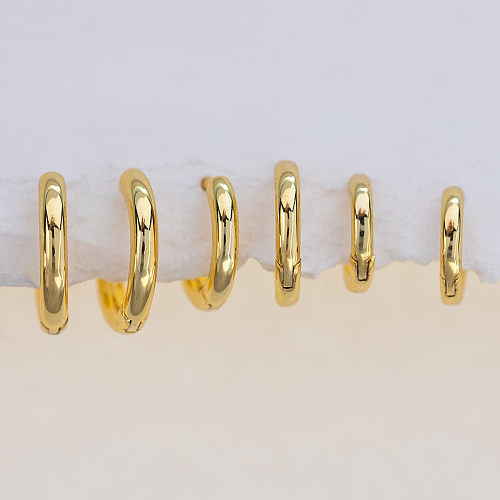 Simple Style Geometric Brass Plating Earrings
