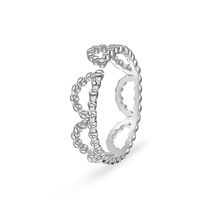 Joyería de mano de anillo de acero de titanio de moda simple al por mayor