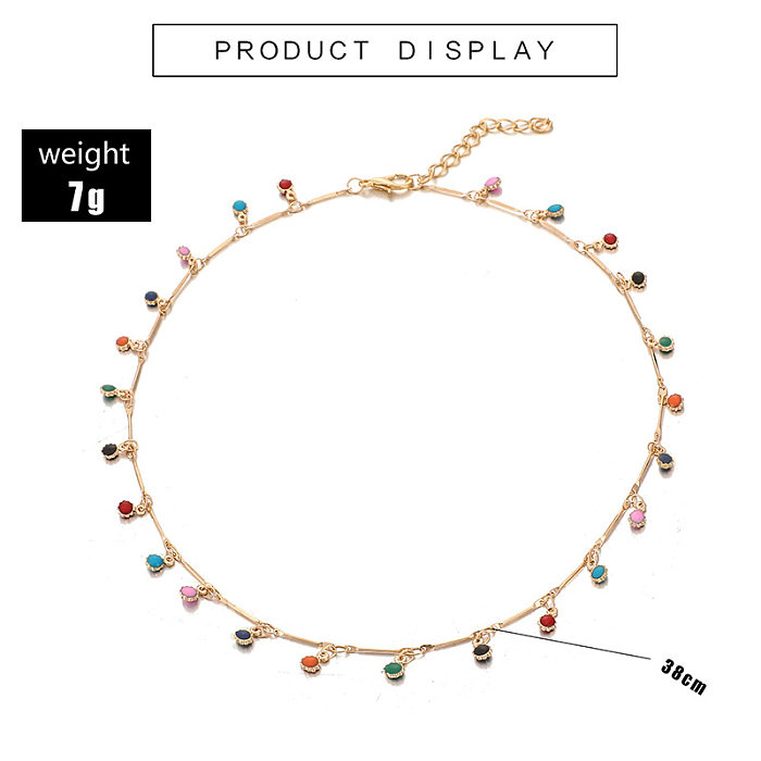 Artistic Round Copper Plating Necklace