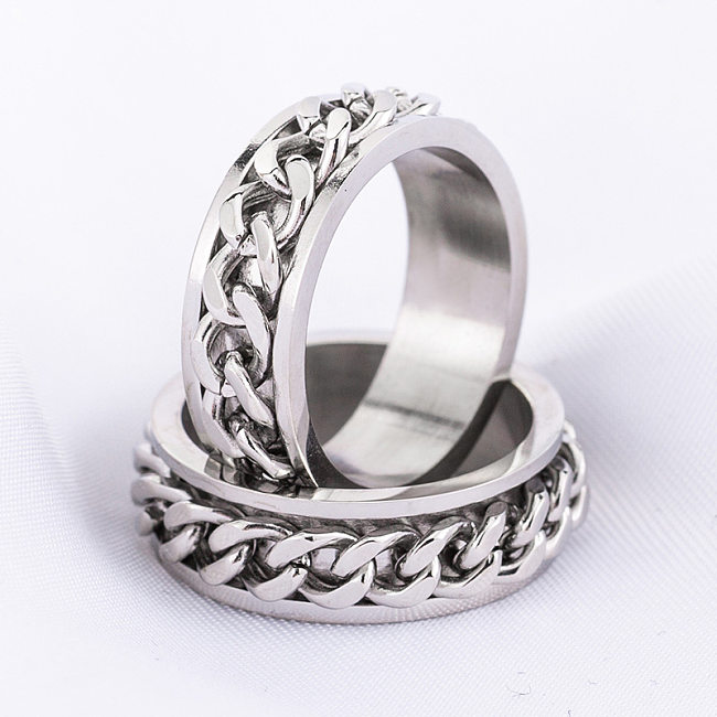 Fashion Geometric Stainless Steel Plating Rings 1 Piece