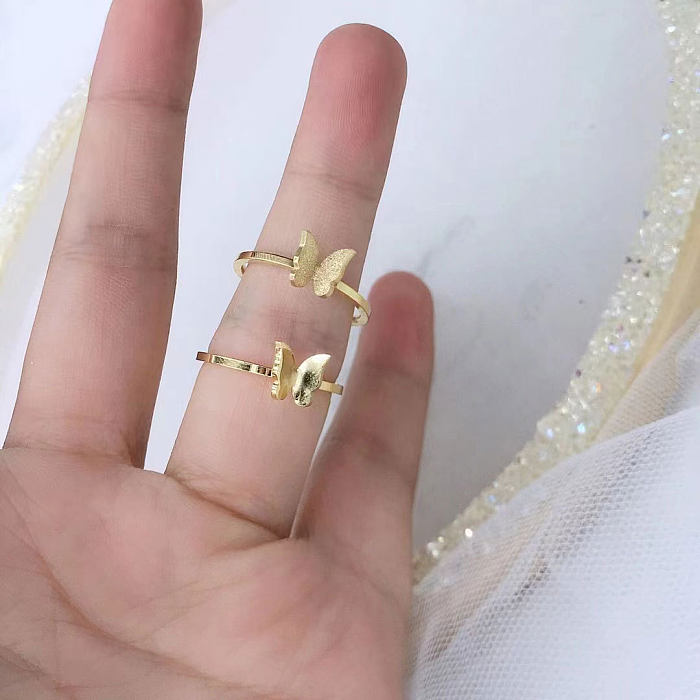 Sweet Butterfly Titanium Steel Plating Rings