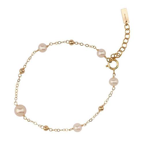Pulseras de cobre de perlas artificiales geométricas de estilo simple elegante a granel