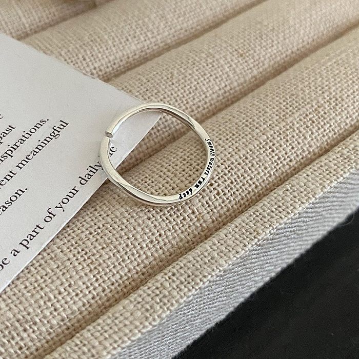 Anéis abertos de cobre geométrico casual estilo simples streetwear