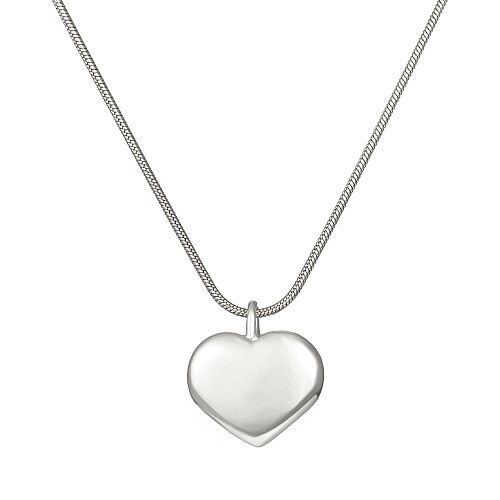 1 Piece Simple Style Heart Shape Copper Plating Pendant Necklace