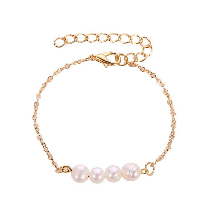 Simple Beads Alloy Bracelet NHDP145297