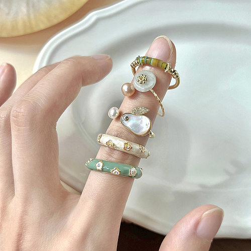 Häschen-Perlen-Ring, weiblicher Hepburn-Stil, Nische, neues chinesisches Design, modische Persönlichkeit, erschwinglicher Luxus, vielseitiger Stil, Zeigefinger-Ring