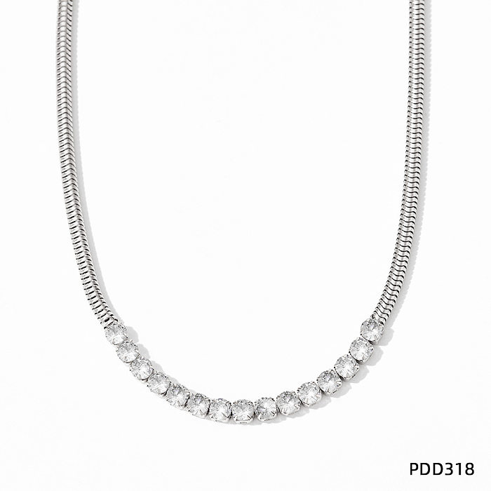 Wholesale Retro Geometric Stainless Steel Titanium Steel Bracelets Necklace
