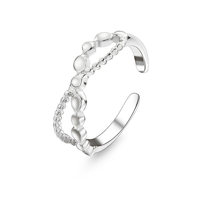 Fashion Solid Color Stainless Steel Open Ring Plating Stainless Steel Rings