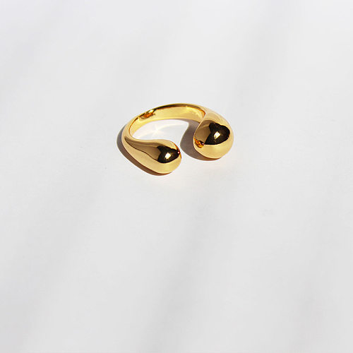 Modischer offener Ring mit geometrischer Verkupferung, 1 Stück