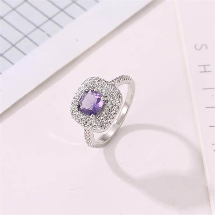 Micro Set Zirkon Damenring Koreanischer Diamant Ehering Ring
