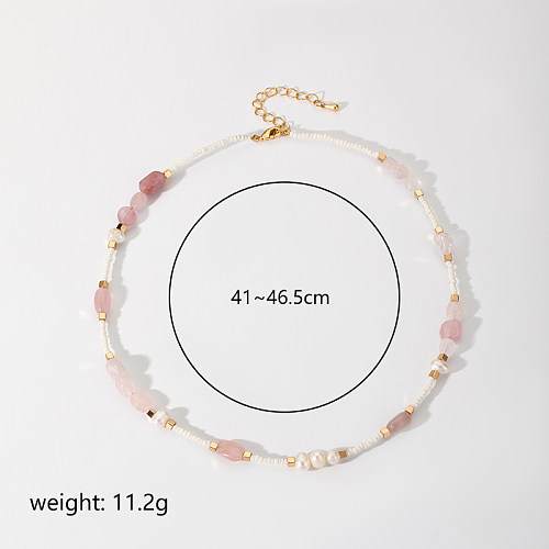 Simple Style Classic Style Round Copper Beaded Necklace