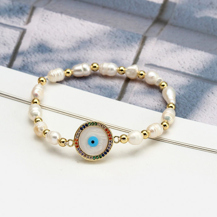 Simple Style Geometric Copper Plating Bracelets 1 Piece