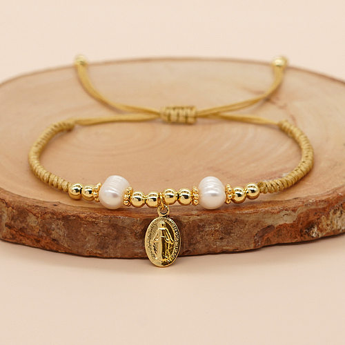 Bracelets en perles de cuivre avec perles artificielles, Portrait bohème