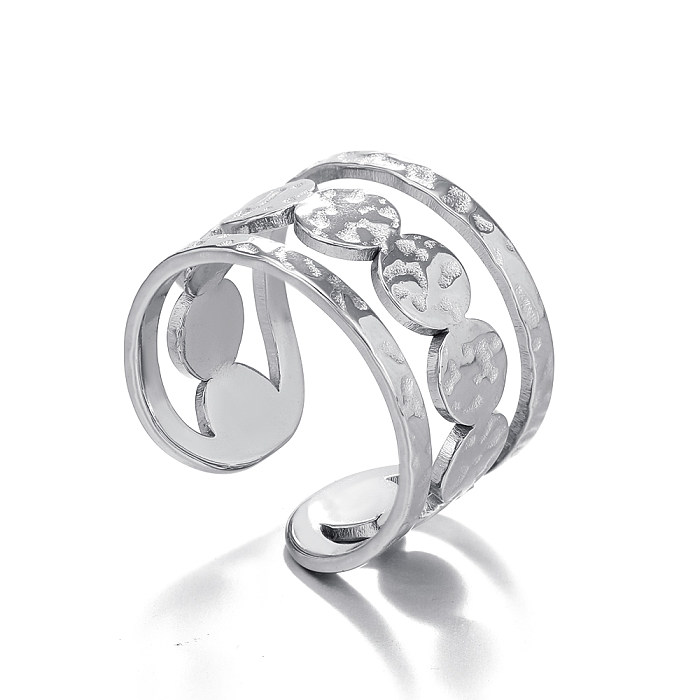 Simple Style Geometric Stainless Steel Plating Open Ring 1 Piece