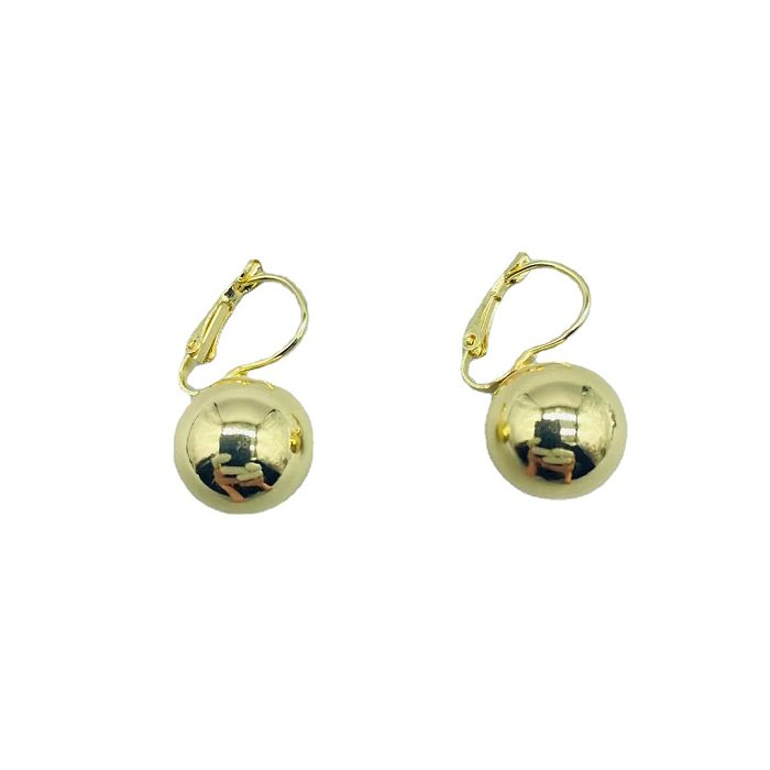1 Paar schlichte Ohrringe mit geometrischer Beschichtung aus Kupfer und vergoldet