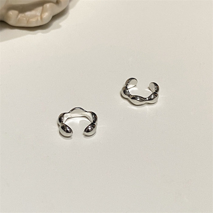 1 Pair IG Style Simple Style Solid Color Plating Copper Ear Cuffs