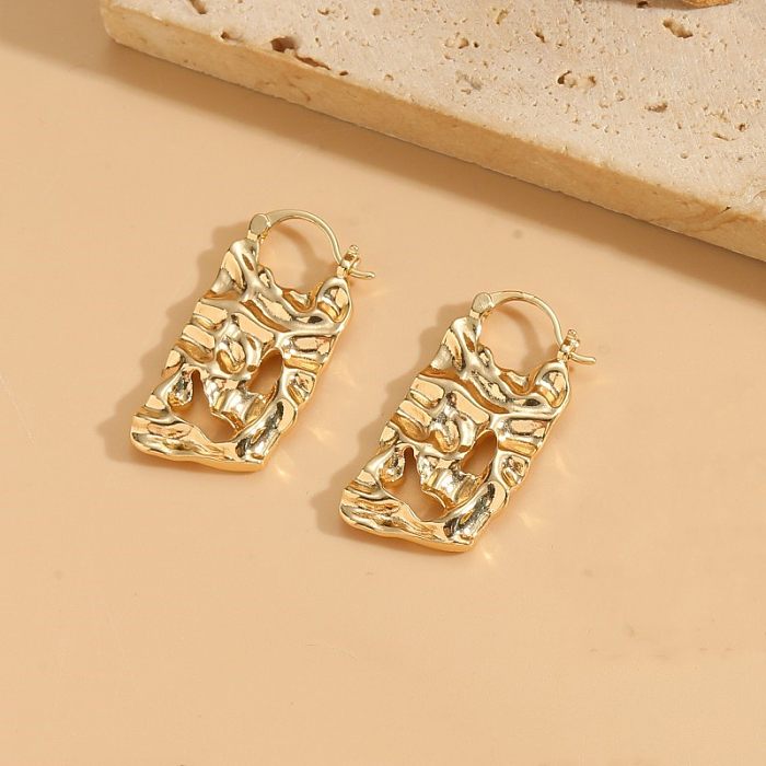 1 Pair Classic Style Round Plating Inlay Copper Zircon 14K Gold Plated Earrings