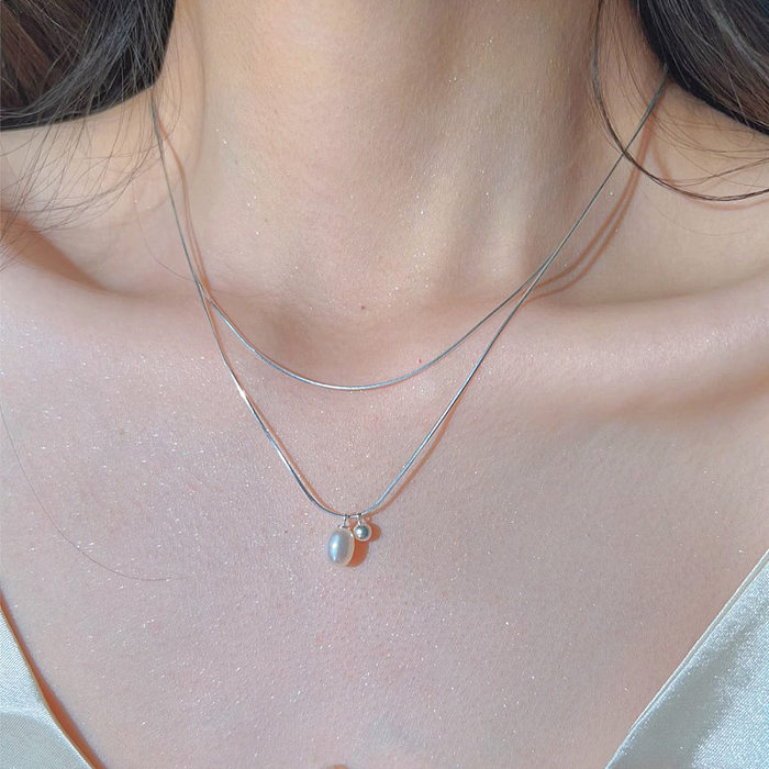 Simple Style Geometric Copper Plating Pendant Necklace