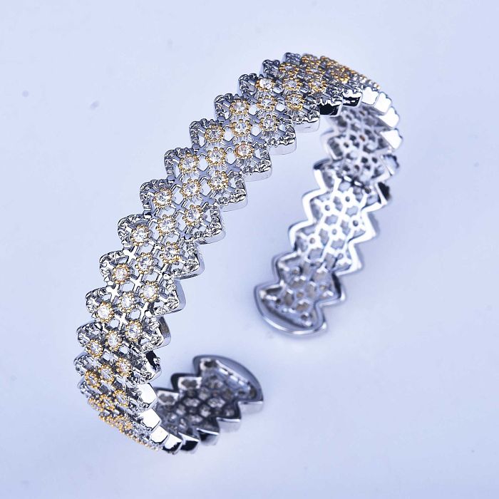 Ensemble de bijoux pour femmes, Style Simple, rond, incrustation de cuivre, diamant artificiel