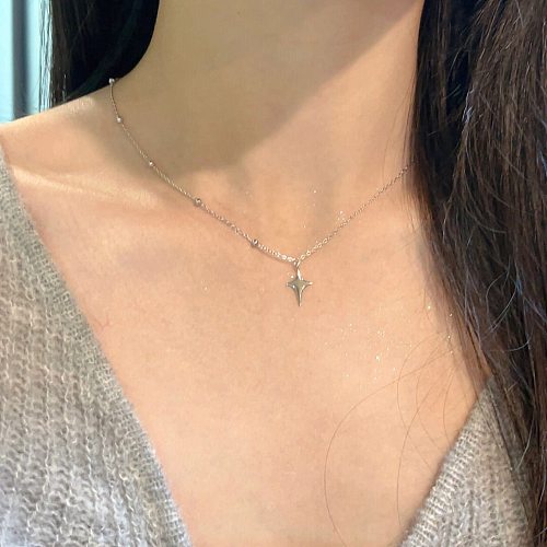 Simple Style Star Copper Plating Pendant Necklace