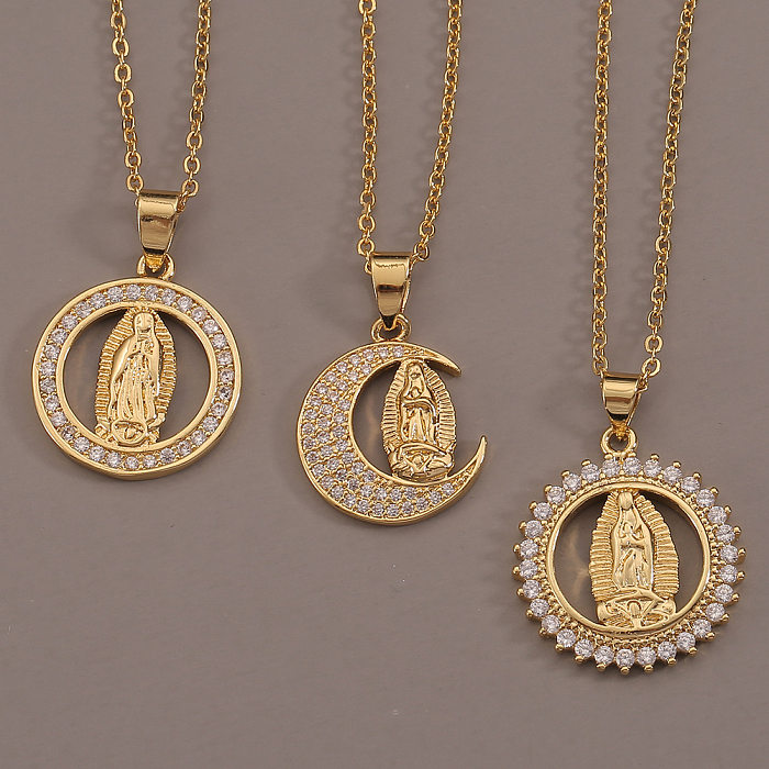 Nouveau Collier pendentif vierge marie en or 18 carats, vente en gros de bijoux