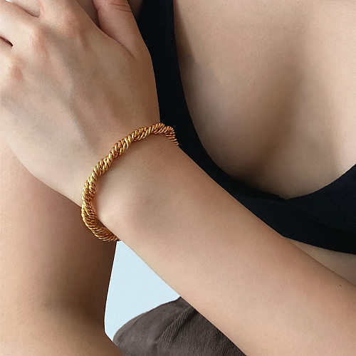 Collier de bracelets de placage de cuivre de couleur unie de style simple